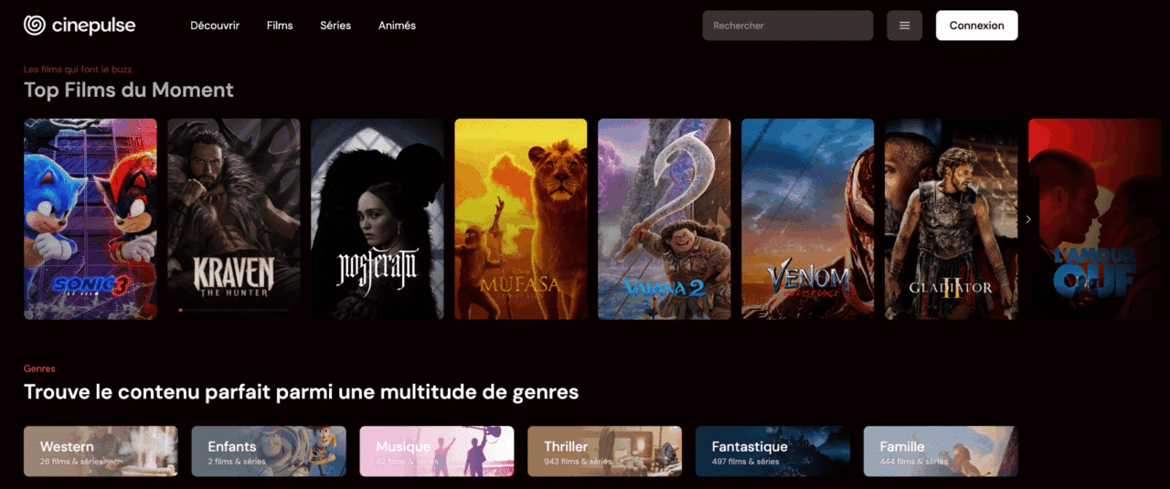 profitez du streaming illimité avec juststream : films, séries, et émissions en haute qualité, sans interruption. accédez à une vaste bibliothèque de contenus pour tous les goûts, partout et à tout moment.